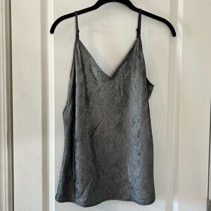 Metallic Grey Top Size Large